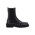 Valentino Garavani Black Calfskin Flat Boots