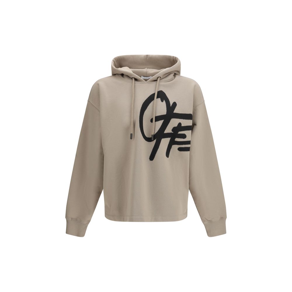 Off-White Beige Cotton Sweatshirt