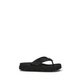 Prada Brown Calf Leather Bos Taurus Flat Sandals