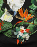 Dolce & Gabbana Black Tropical Print Cotton Round Neck T-Shirt