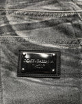 Dolce & Gabbana Grey Washed Mid Waist Straight Denim Jeans