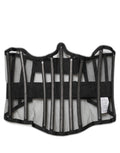 Dolce & Gabbana Black Sheer Tulle Bodysuit Cropped Corset Top