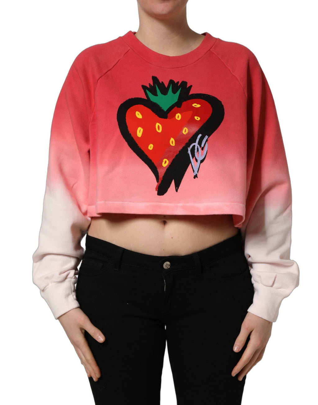 Dolce & Gabbana Multicolor StrawberryPrint Sweatshirt Sweater