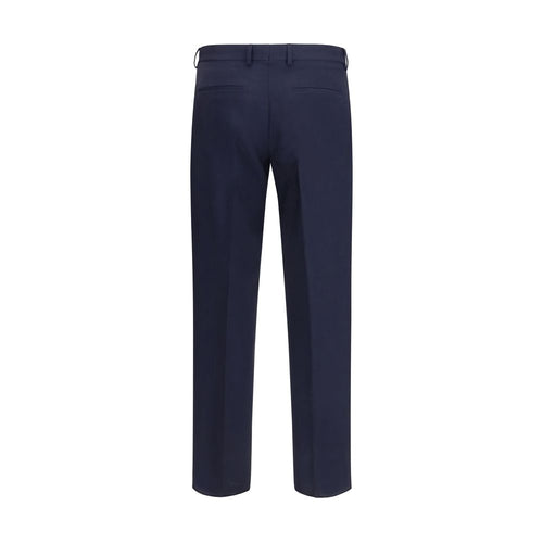 Fendi Blue Wool Oves Aries Dress Pants