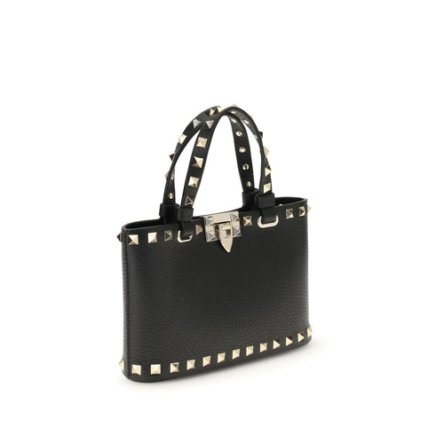 Valentino Garavani Black Calf Leather Bos Taurus Handbag