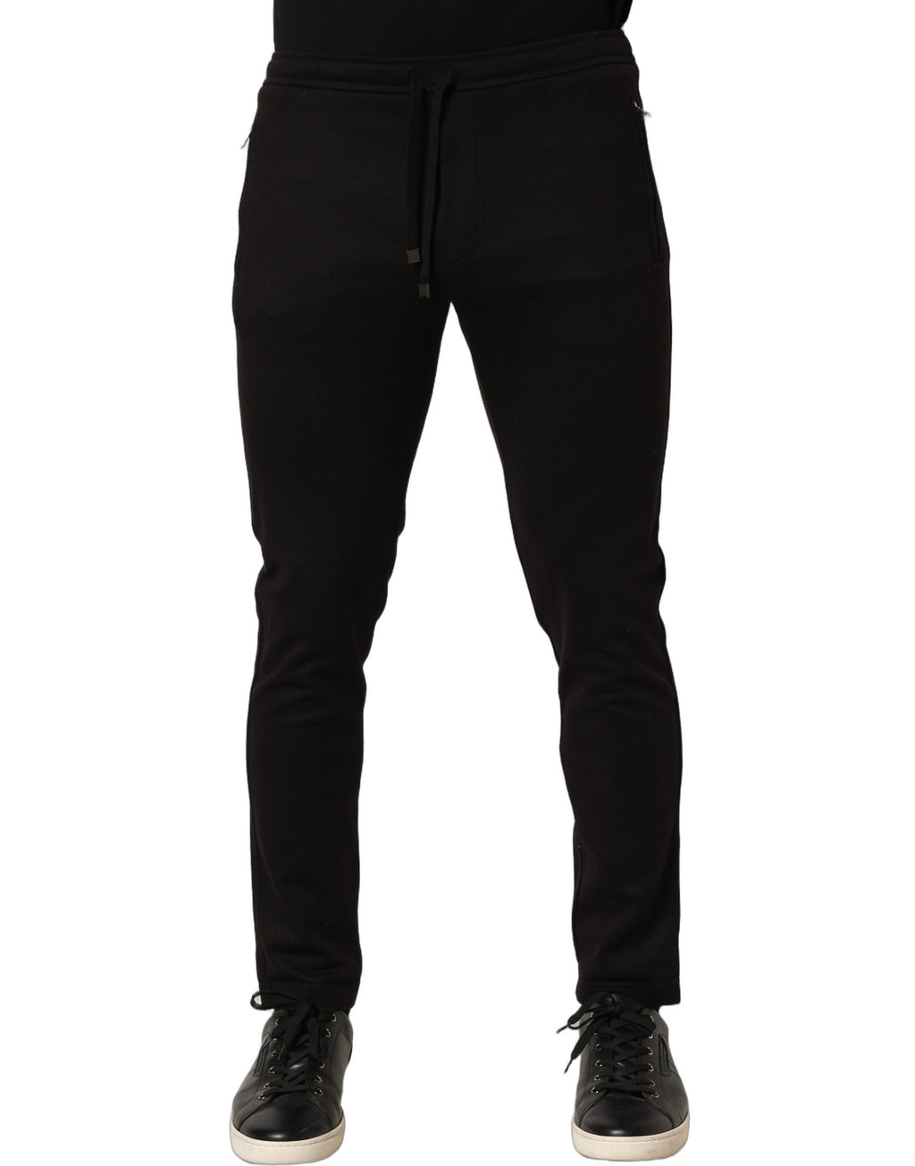 Dolce & Gabbana Black Wool Jogger Men Sweatpants Trouser Pants