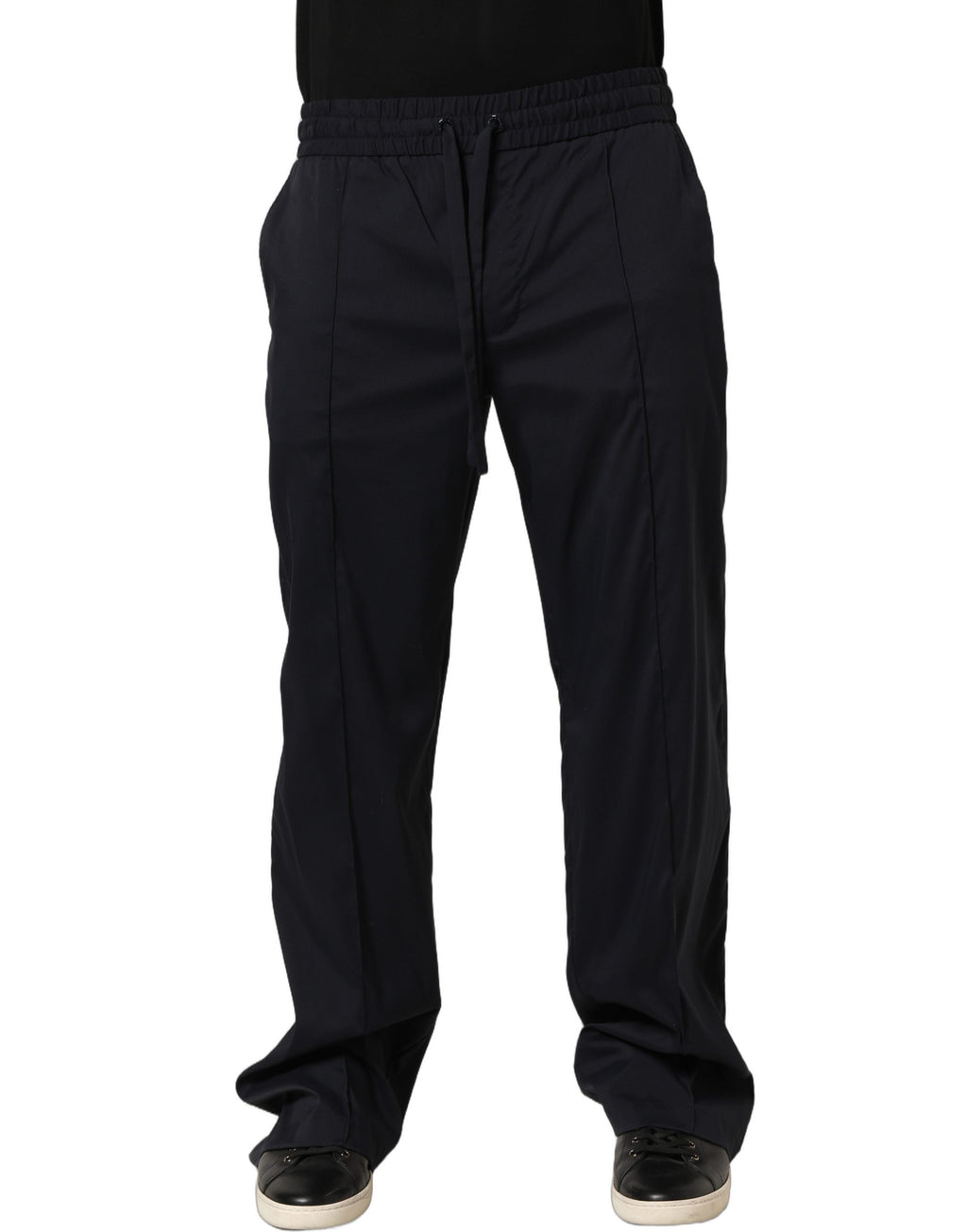 Dolce & Gabbana Black Nylon Straight Jogger Sweatpants Pants