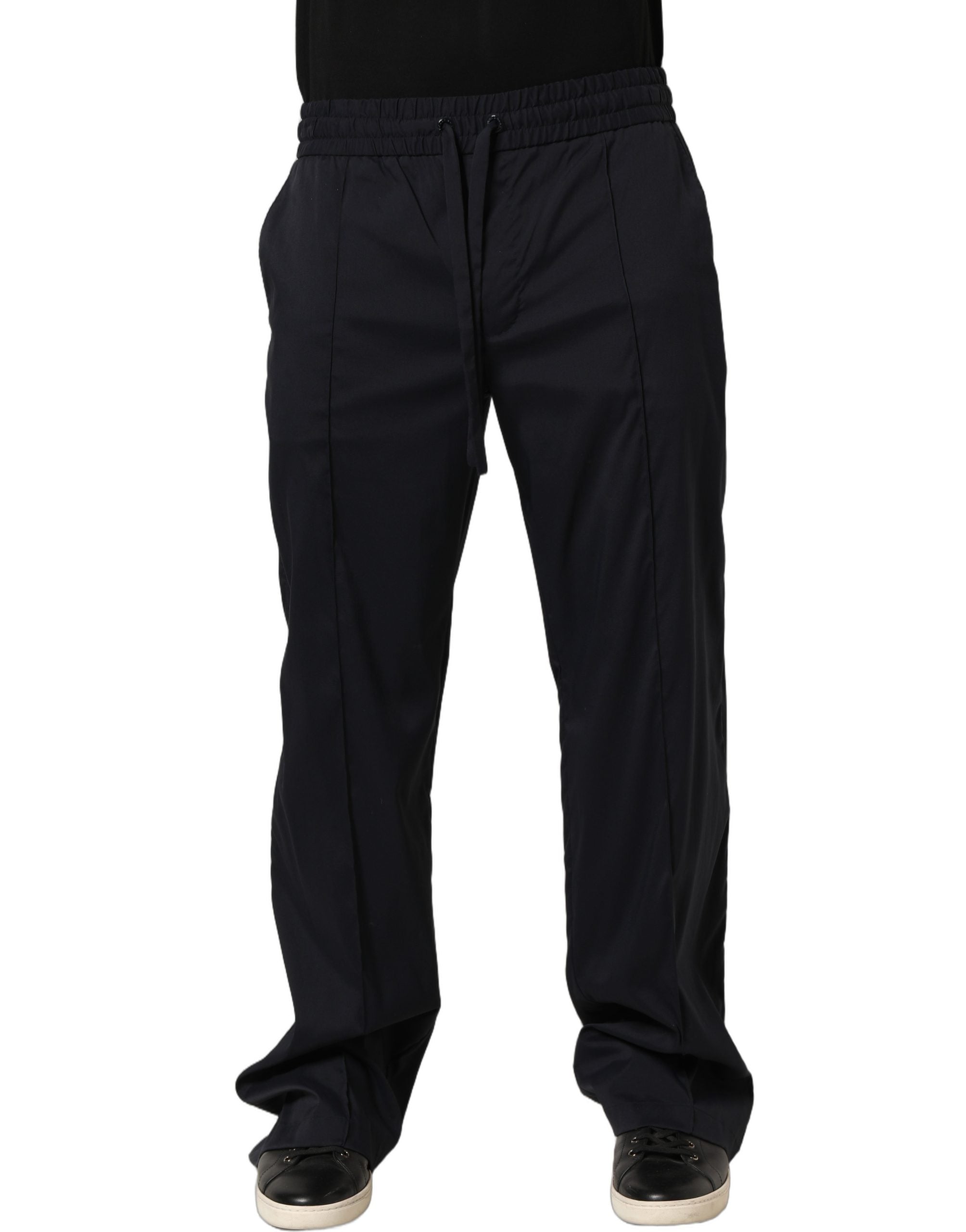 Dolce & Gabbana Black Nylon Straight Jogger Sweatpants Pants