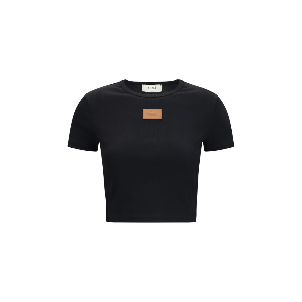 Fendi Black Cotton T-Shirt