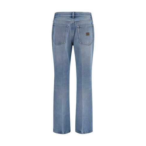Miu Miu Blue Cotton Relaxed Fit Jeans