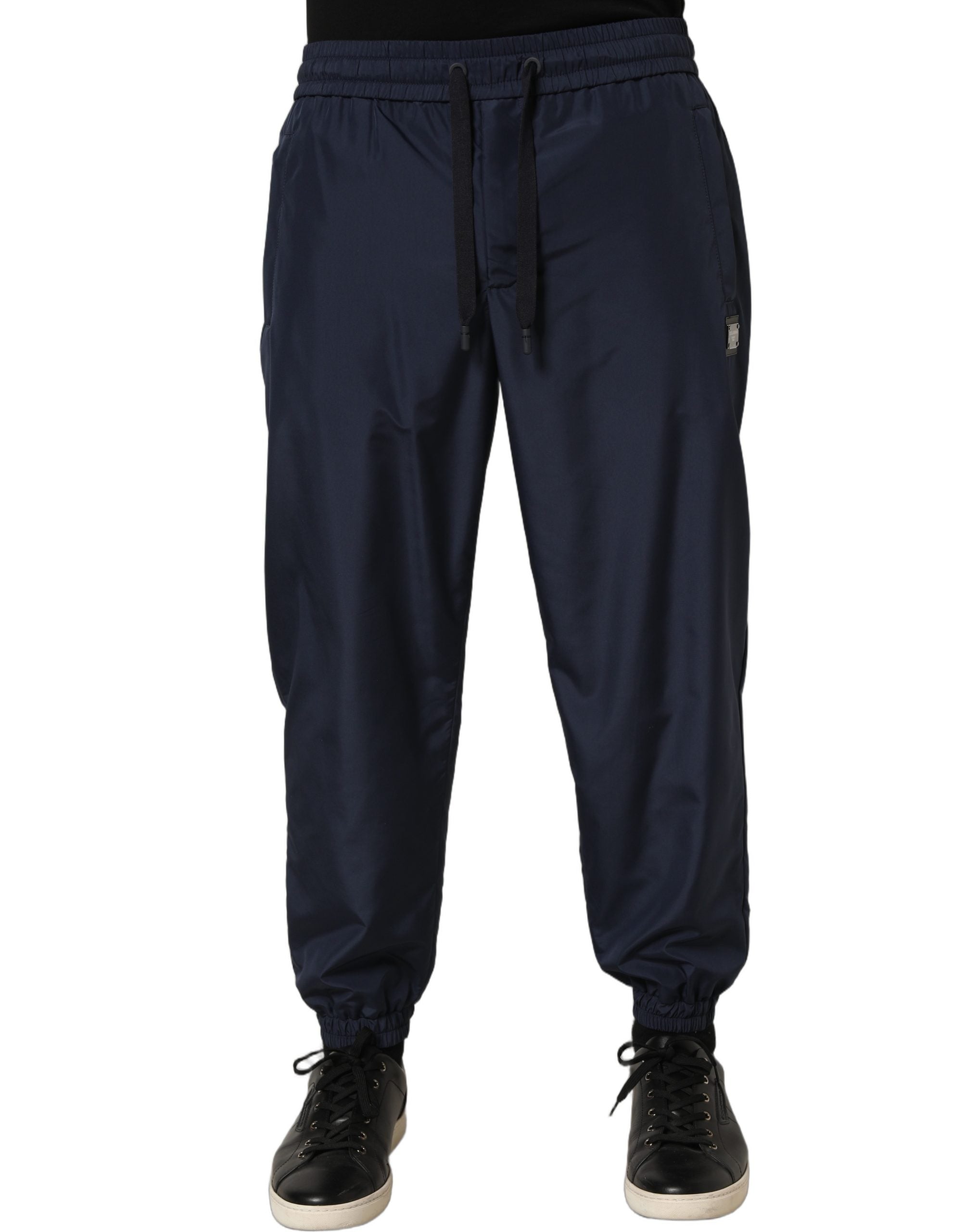 Dolce & Gabbana Dark Blue Polyester Jogger Sweatpants Pants