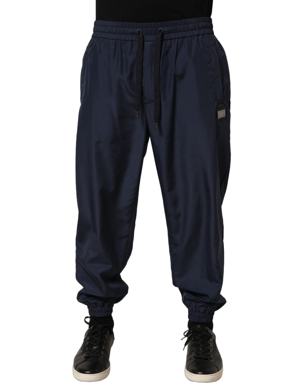 Dolce & Gabbana Dark Blue Polyester Jogger Sweatpants Pants