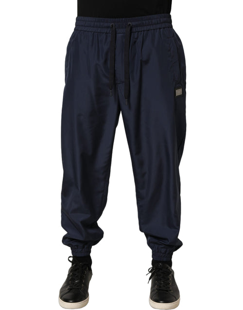 Dolce & Gabbana Dark Blue Polyester Jogger Sweatpants Pants