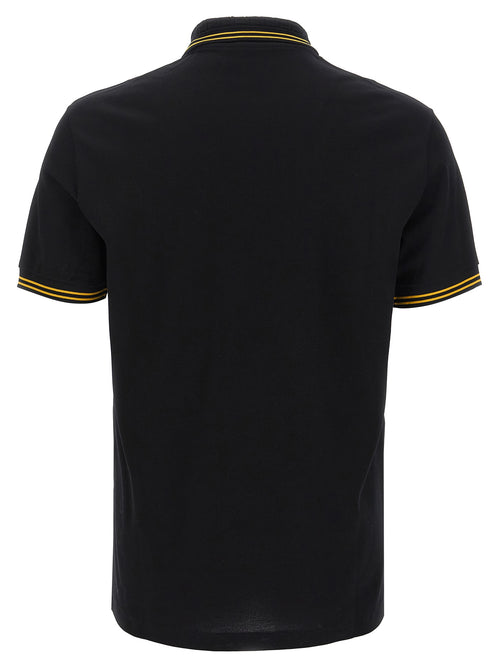 Versace Black Cotton Polo Shirt