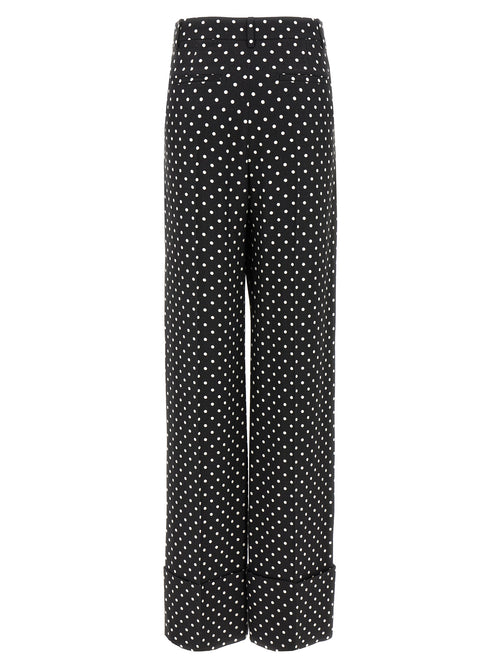 Valentino Garavani Bicolor Viscose Casual Pants