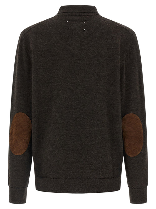 Maison Margiela Brown Wool Polo Shirt