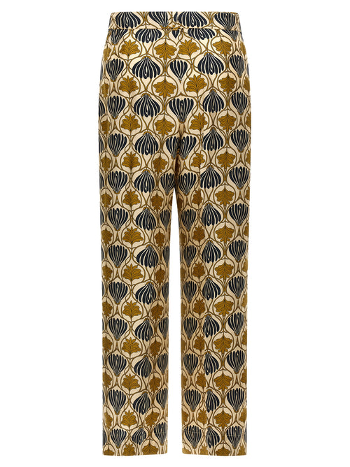 Max Mara Bicolor Silk Casual Pants