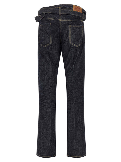 Dsquared² Blue Cotton Straight-Leg Jeans