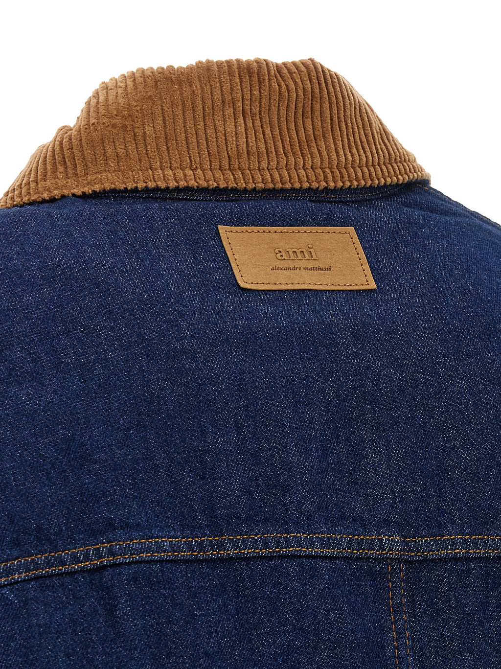 Ami Paris Blue Cotton Denim Jacket