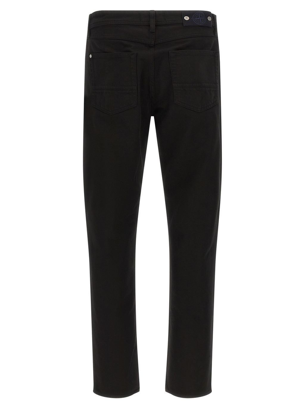 Stone Island Black Cotton Straight-Leg Jeans