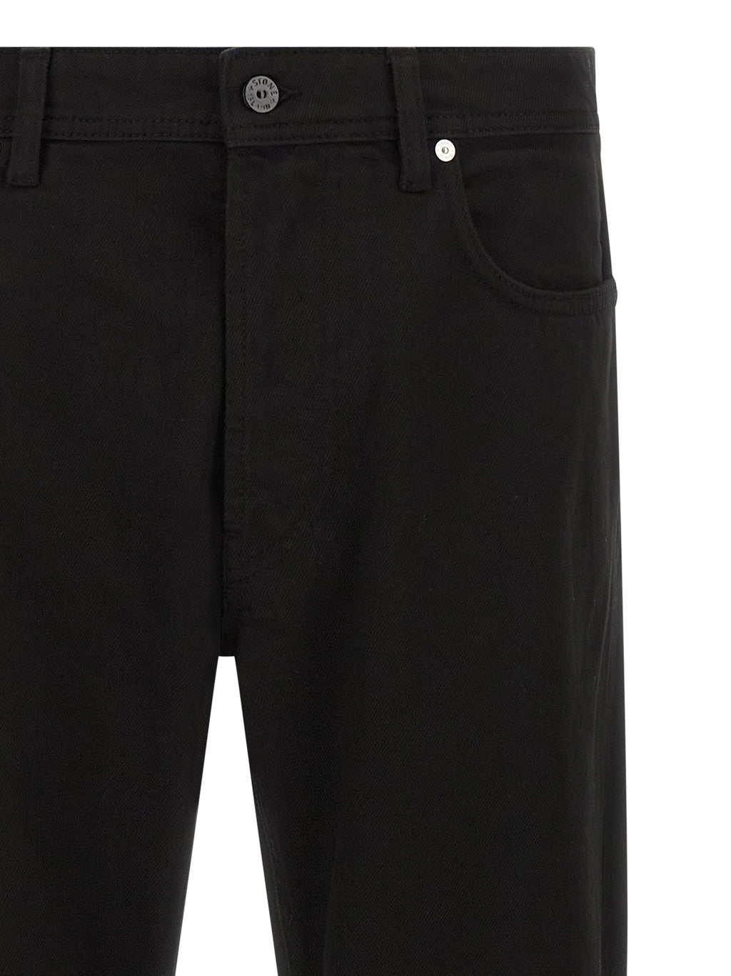 Stone Island Black Cotton Straight-Leg Jeans