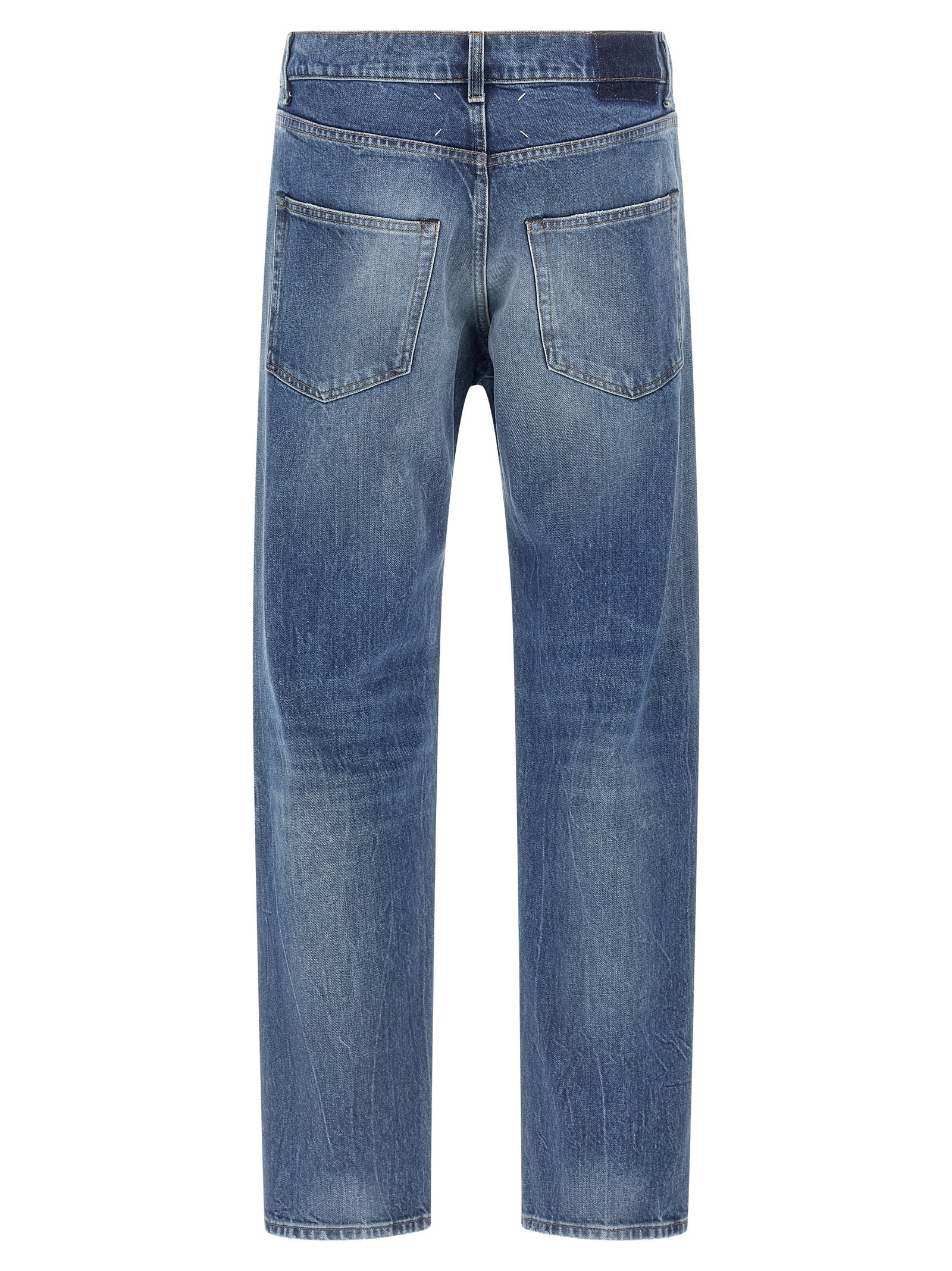 Maison Margiela Blue Cotton Straight-Leg Jeans