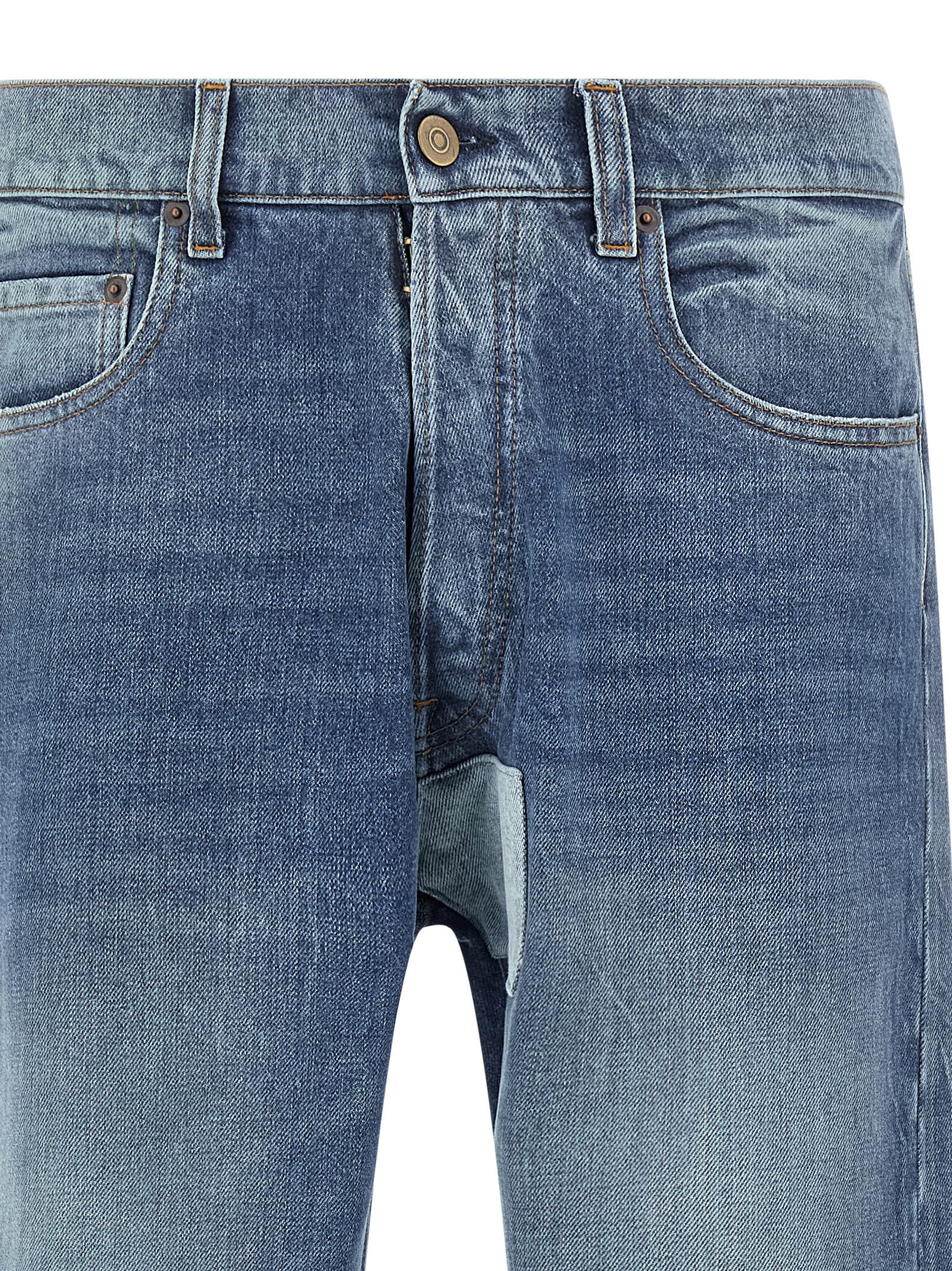 Maison Margiela Blue Cotton Straight-Leg Jeans