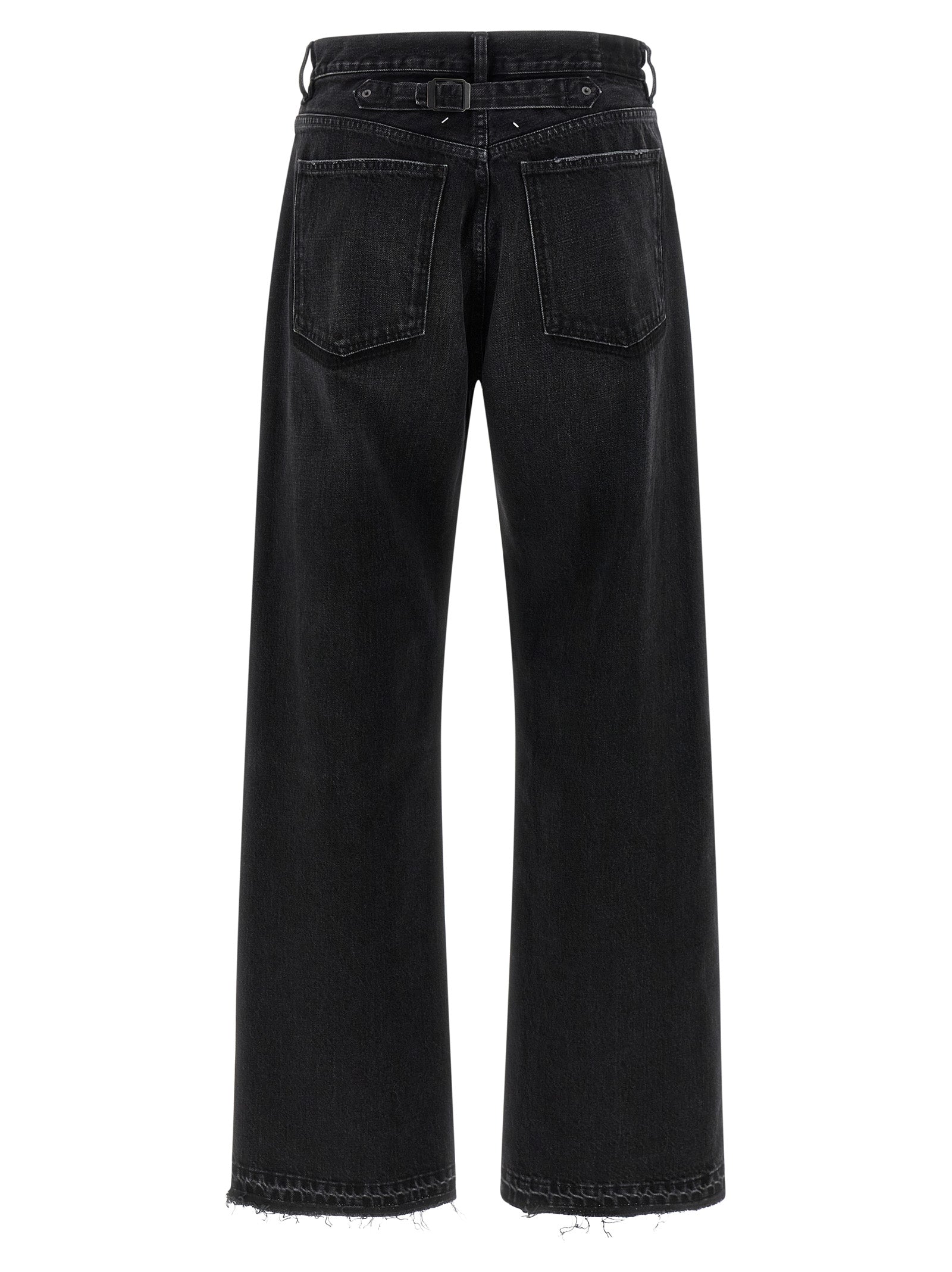 Maison Margiela Black Cotton Straight-Leg Jeans
