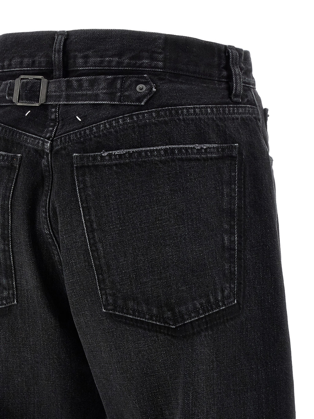 Maison Margiela Black Cotton Straight-Leg Jeans