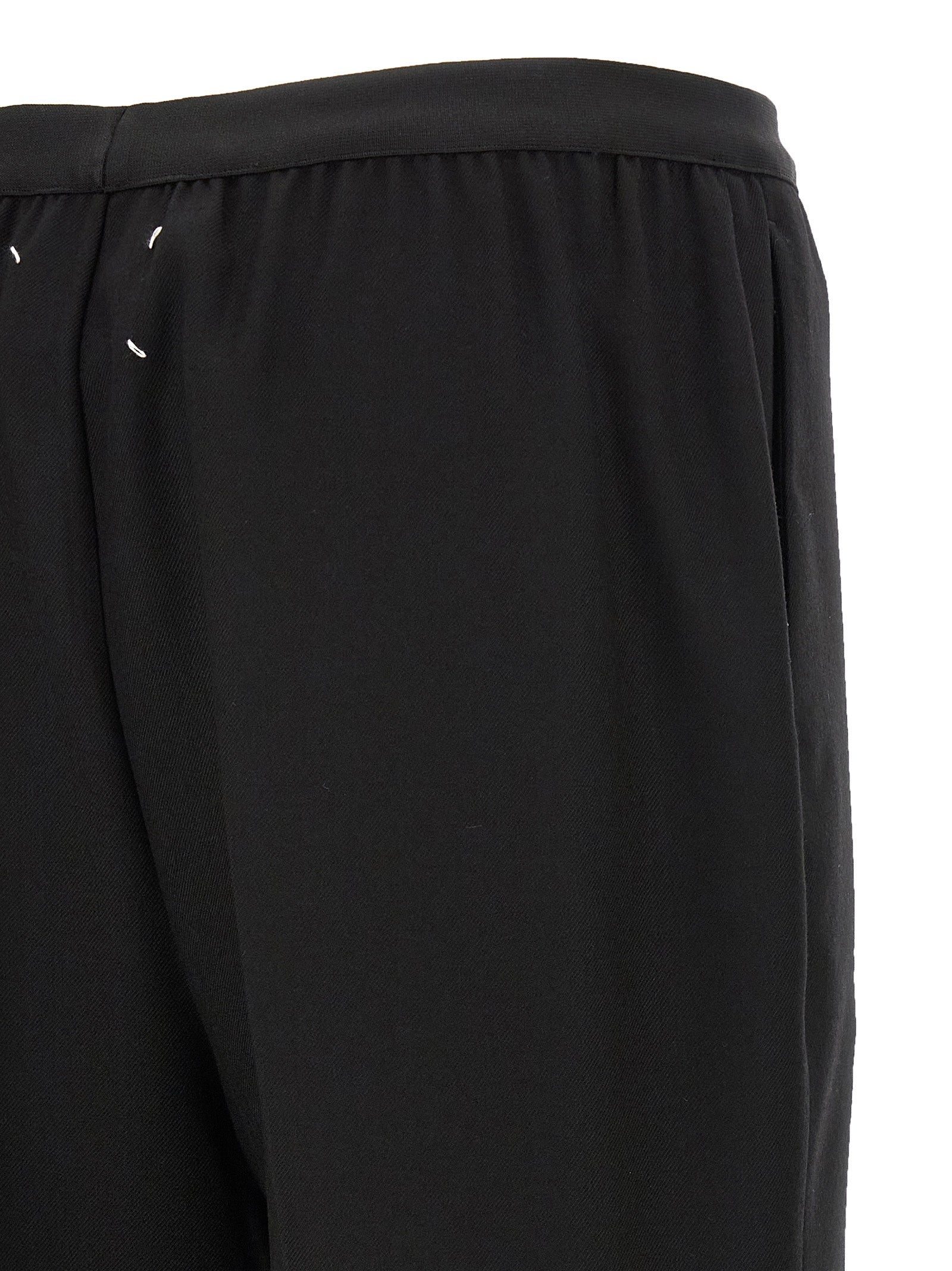Maison Margiela Black Virgin Wool Casual Pants