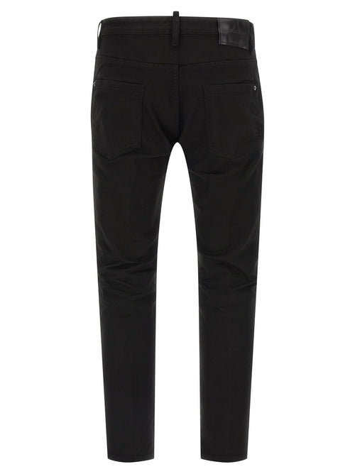 Dsquared² Black Cotton Straight-Leg Jeans