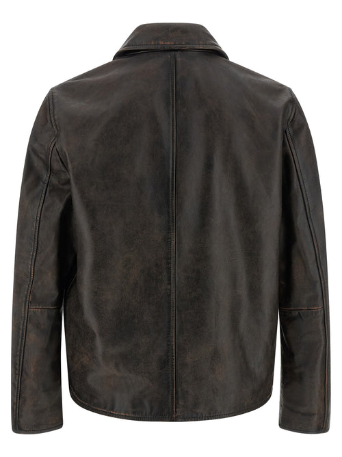Diesel Brown Cowhide Leather Jacket
