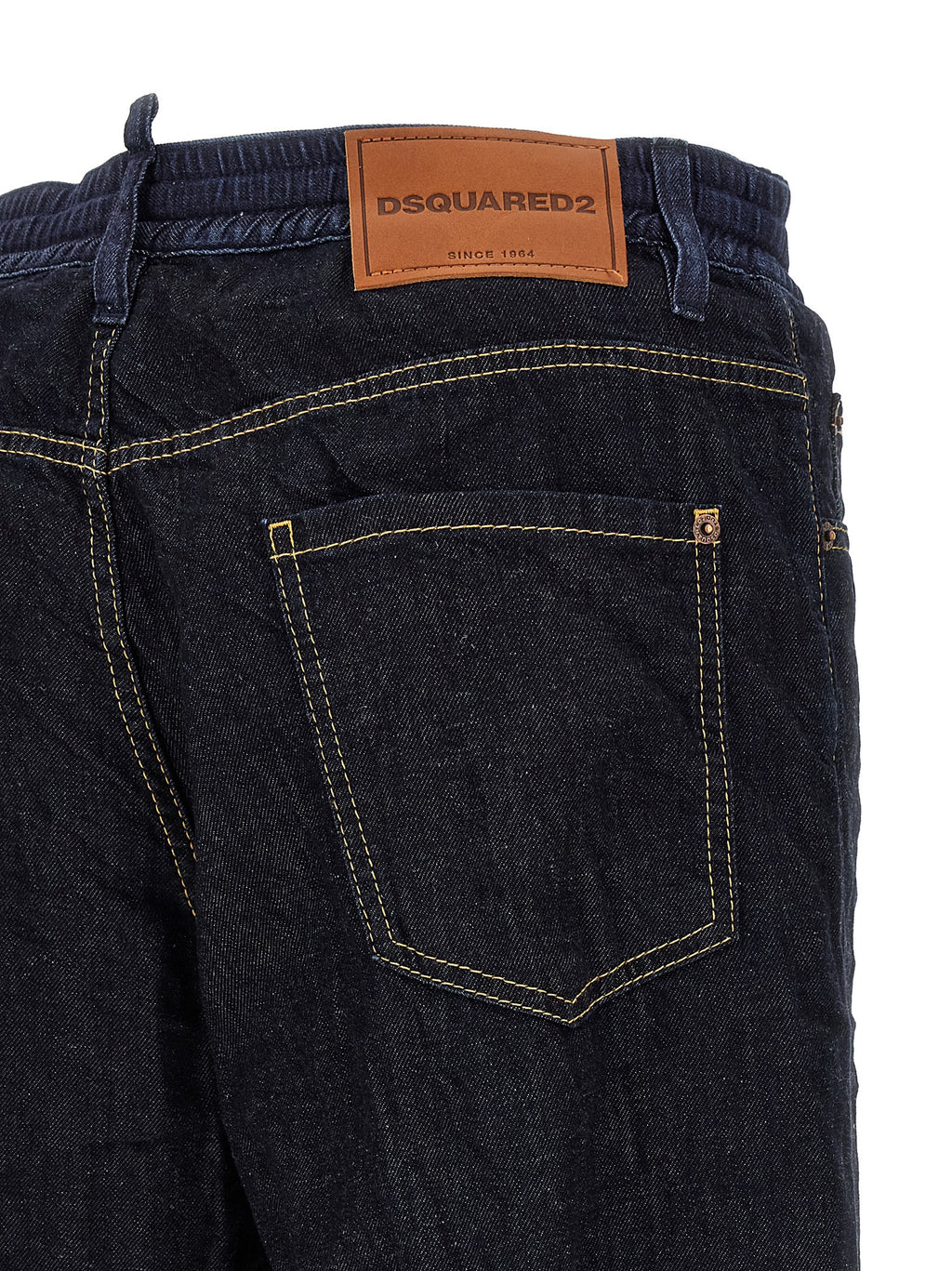 Dsquared² Blue Cotton Straight-Leg Jeans