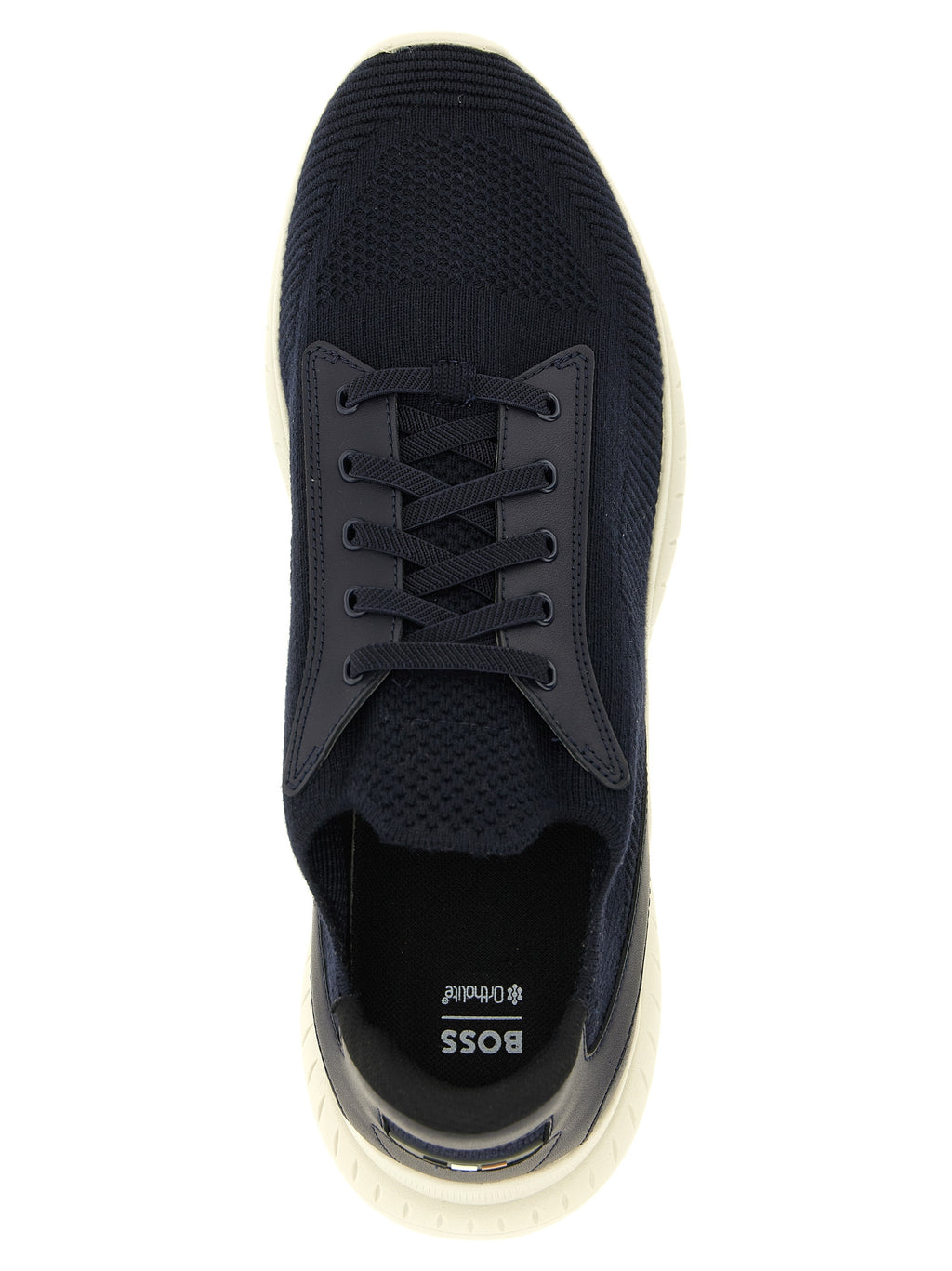 Hugo Boss Blue Cowhide Athletic Sneakers
