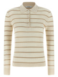 Max Mara Beige Cashmere Polo Shirt