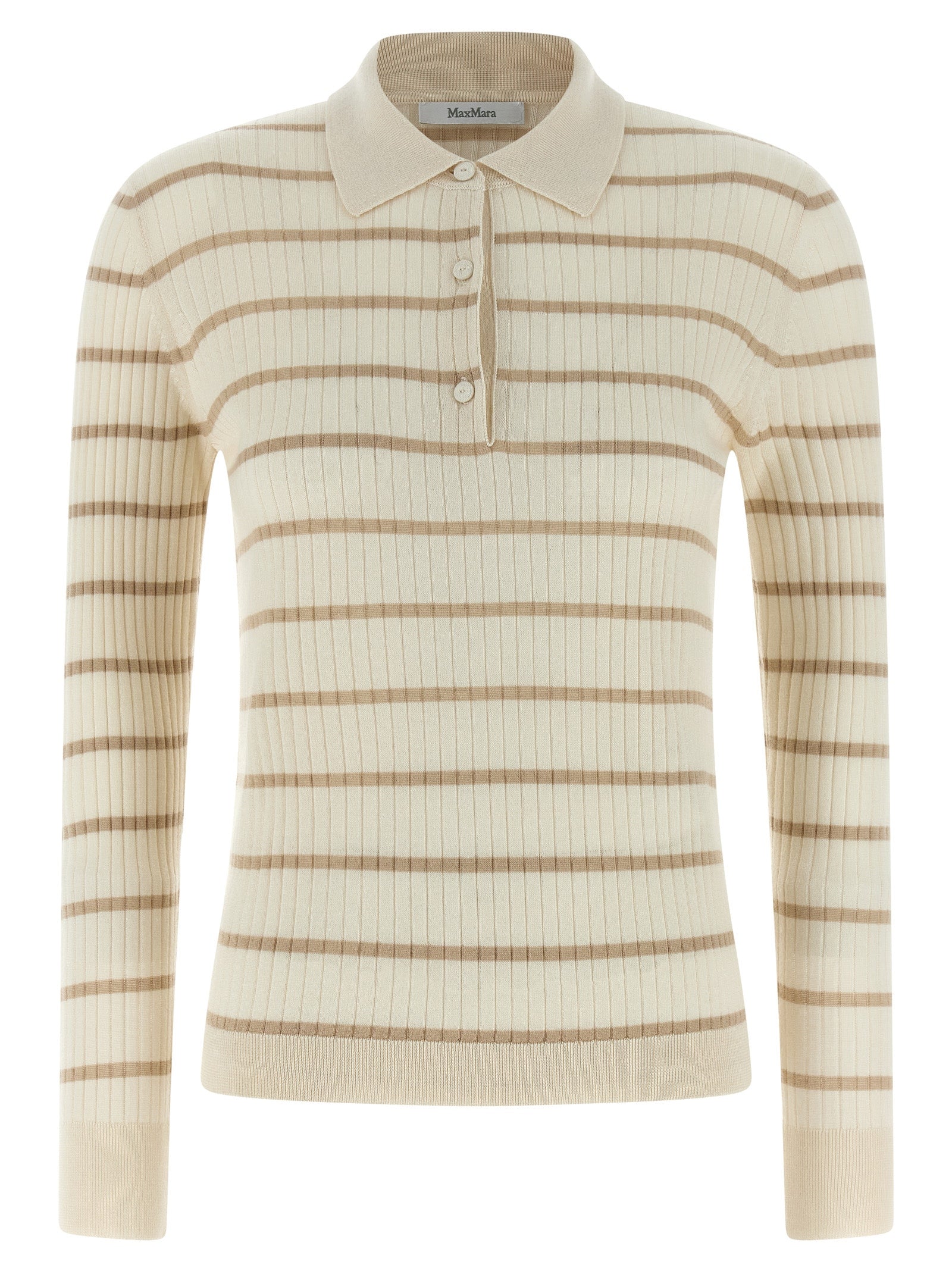 Max Mara Beige Cashmere Polo Shirt