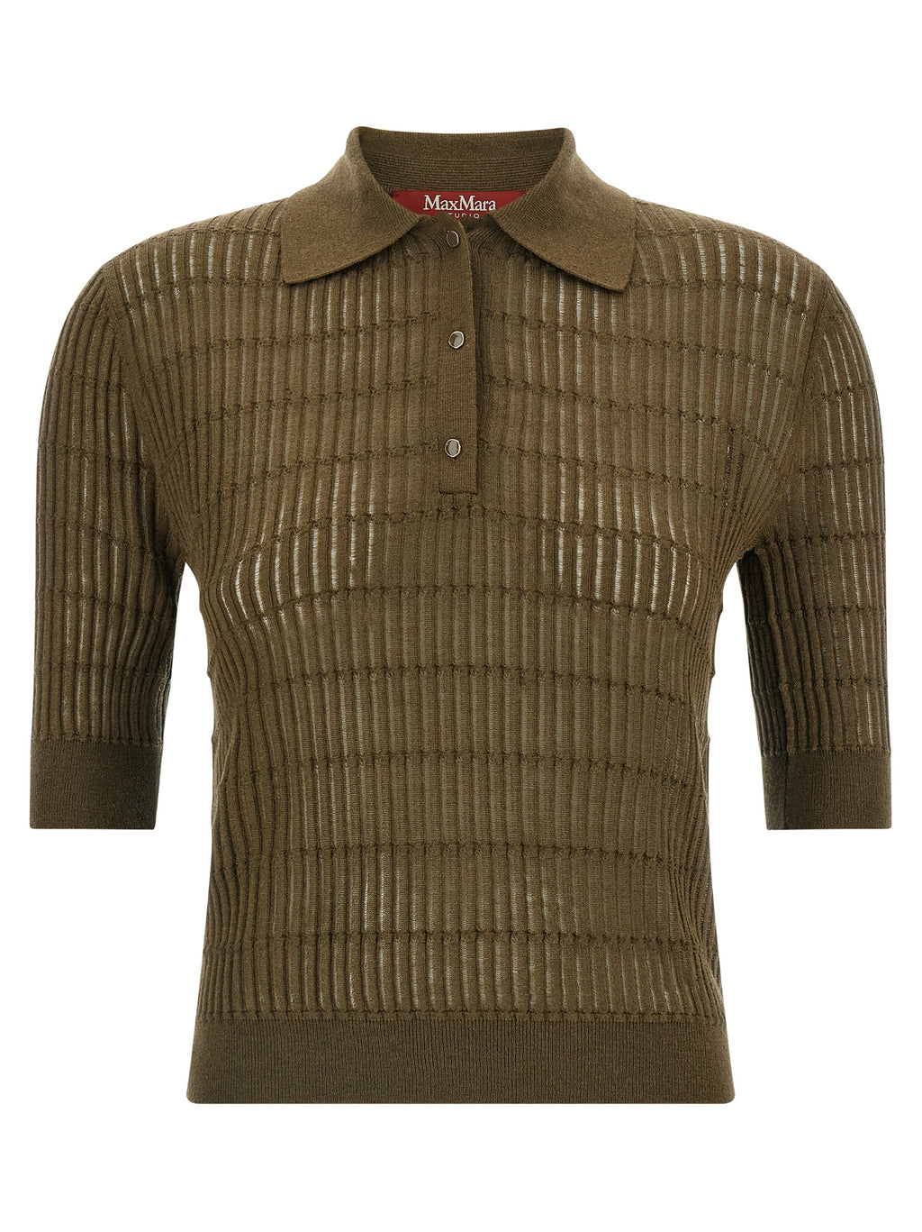 Max Mara Bicolor Silk Polo Shirt