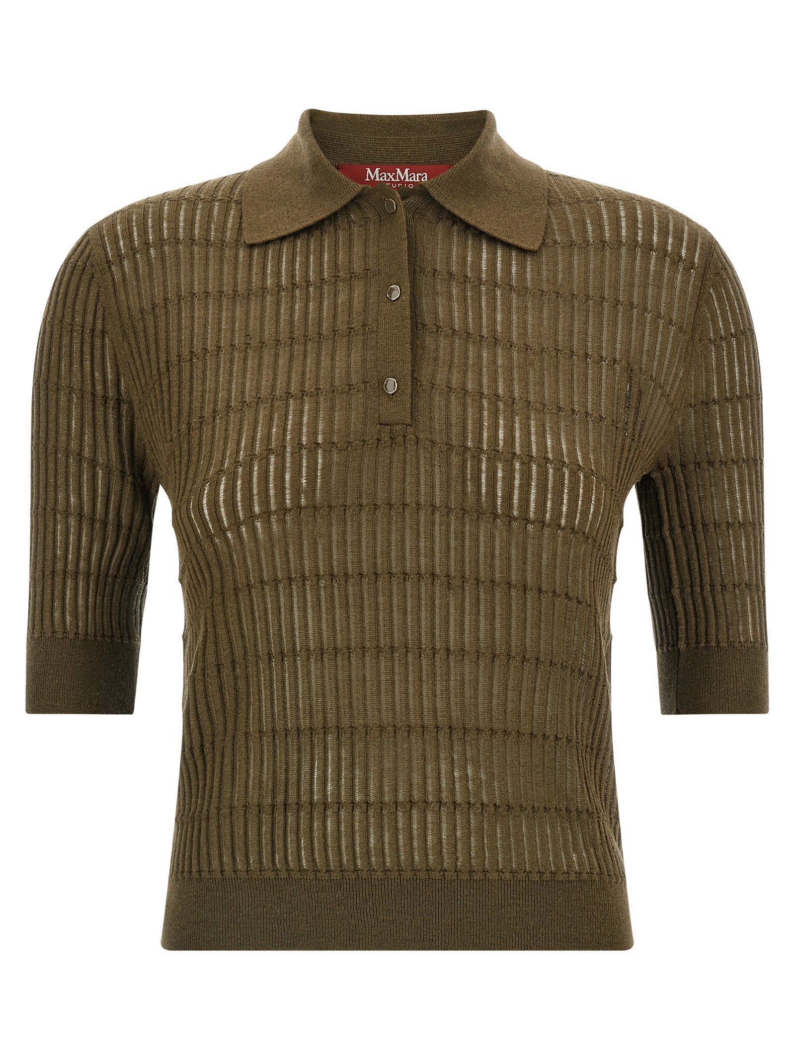 Max Mara Bicolor Silk Polo Shirt