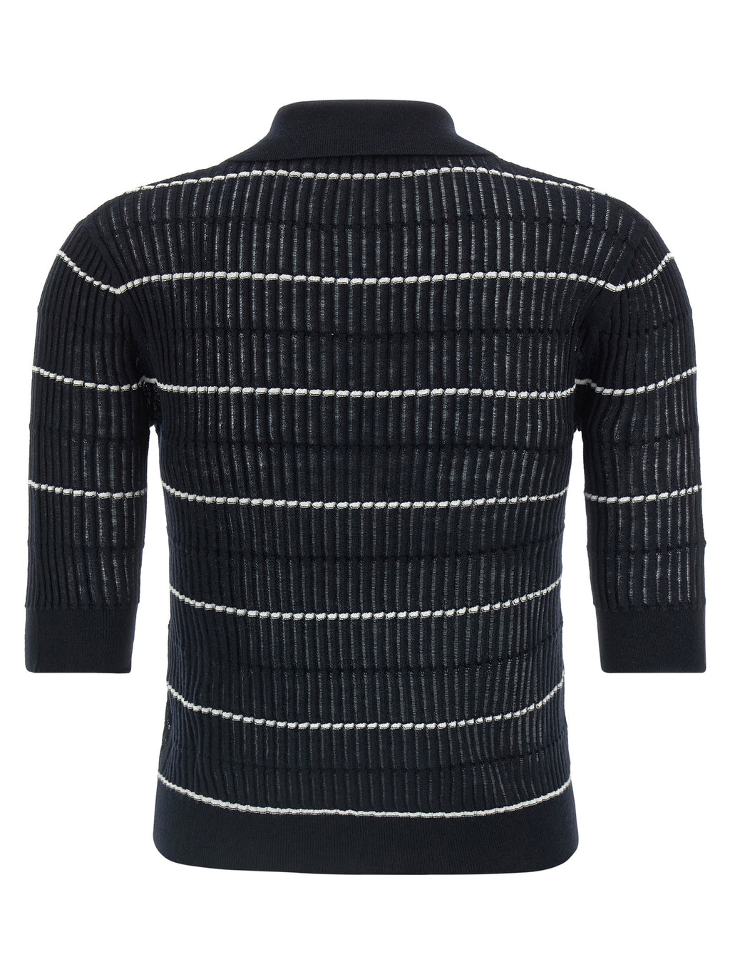 Max Mara Blue Silk Polo Shirt