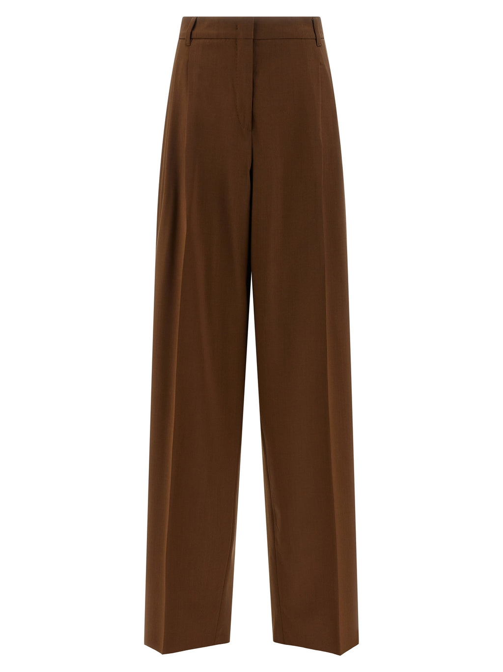 Max Mara Brown Virgin Wool Casual Pants