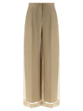 Max Mara Beige Silk Casual Pants