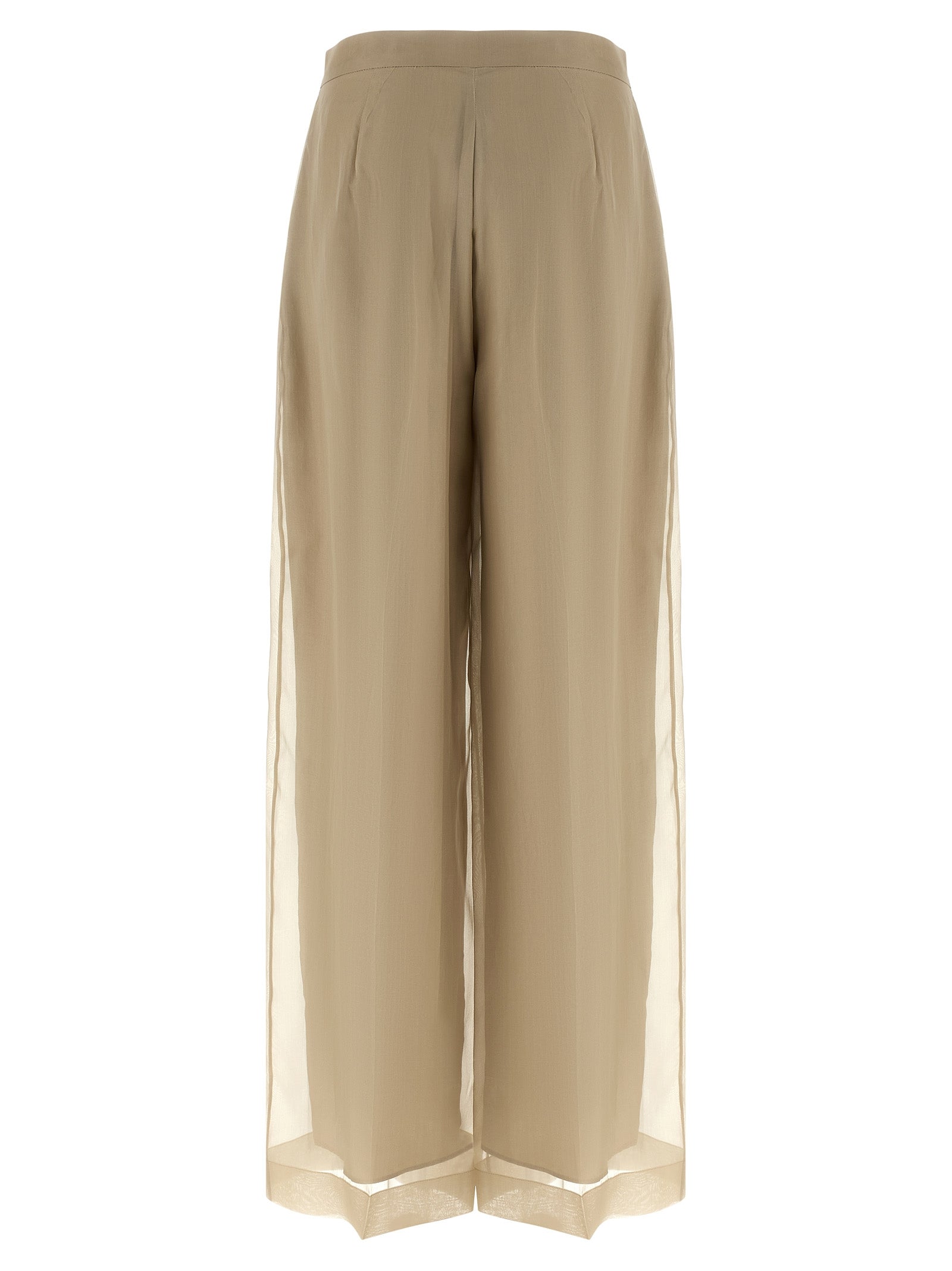 Max Mara Beige Silk Casual Pants