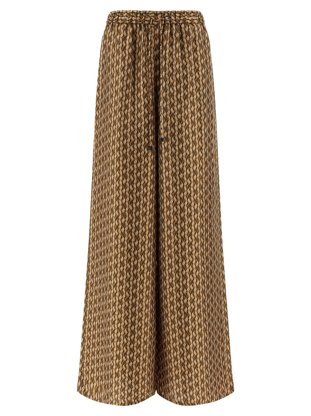 Max Mara Brown Silk Casual Pants