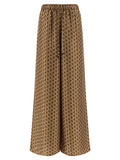 Max Mara Brown Silk Casual Pants