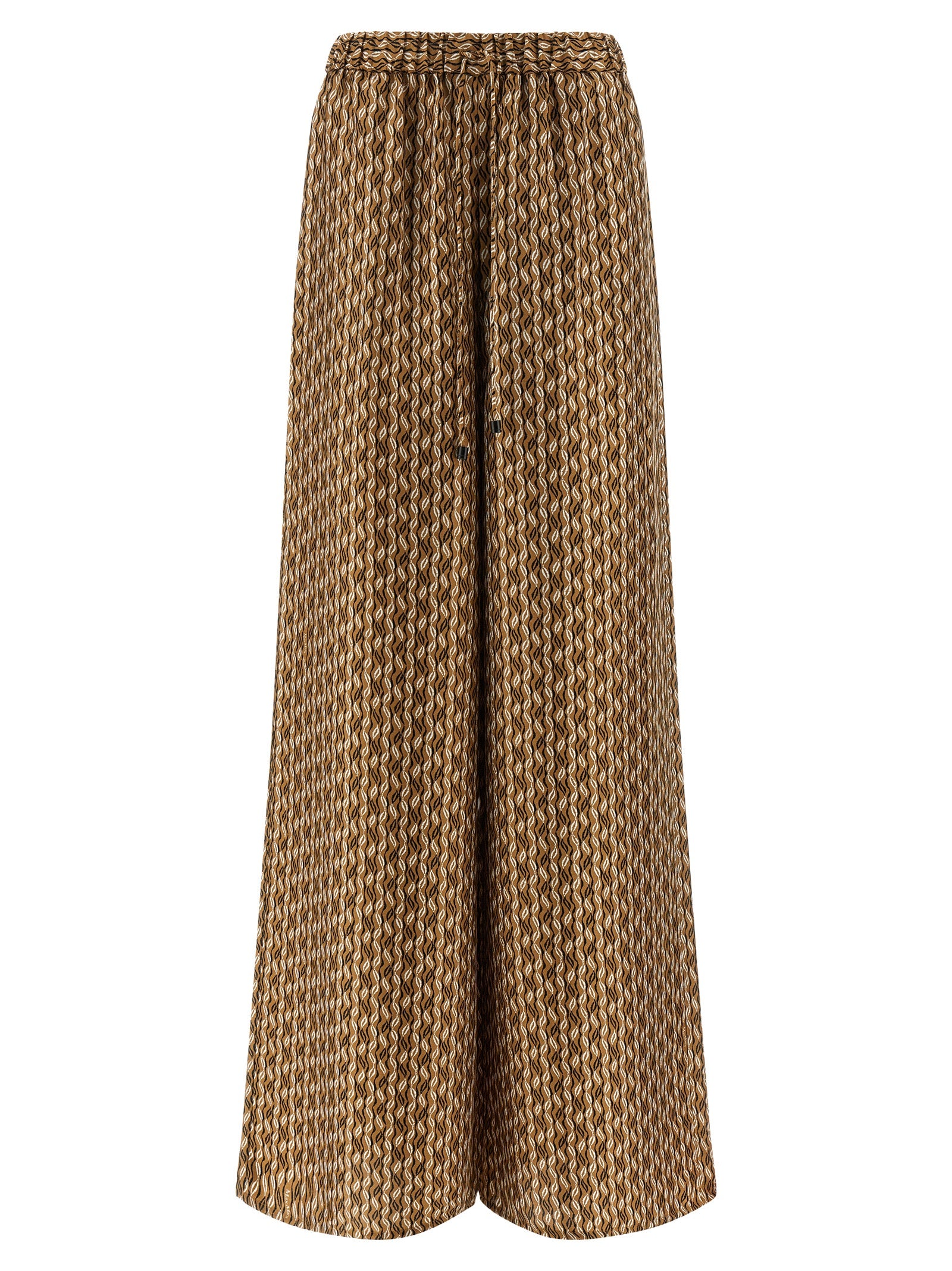 Max Mara Brown Silk Casual Pants