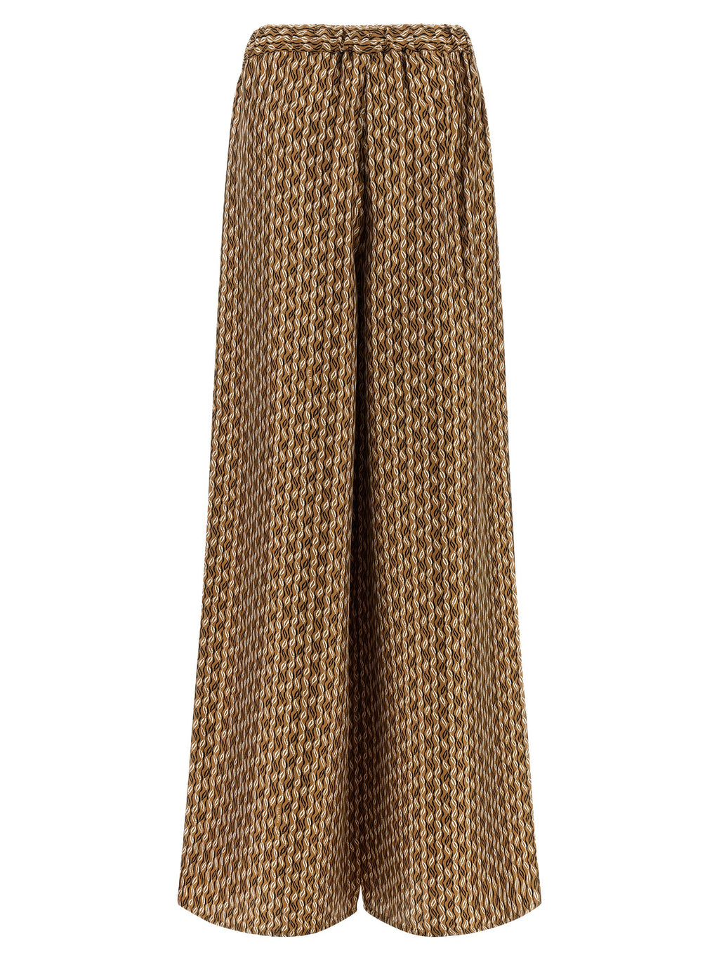 Max Mara Brown Silk Casual Pants