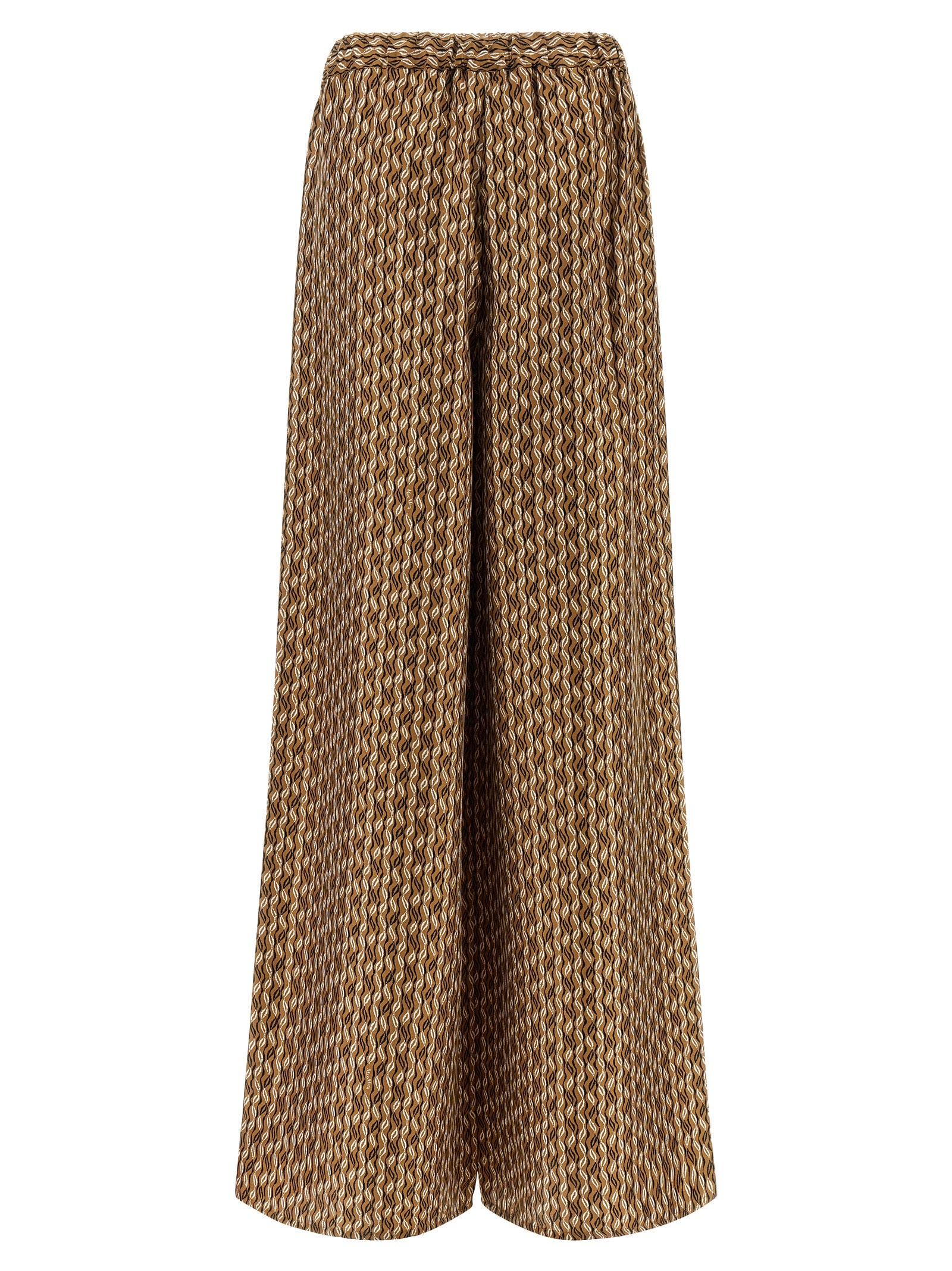 Max Mara Brown Silk Casual Pants