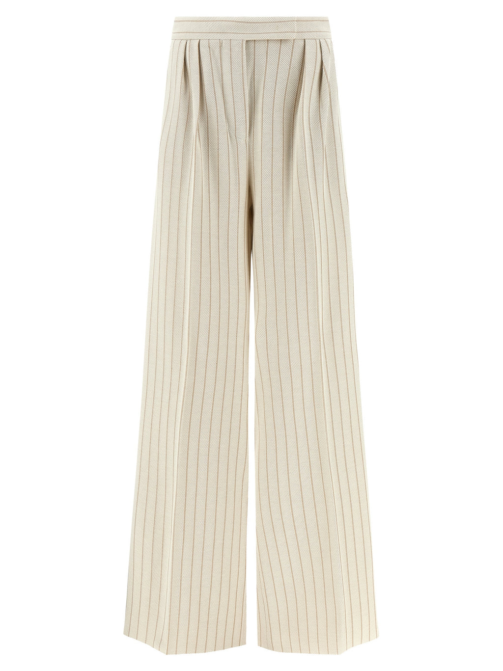 Max Mara White Cotton Casual Pants