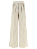 Max Mara White Cotton Casual Pants