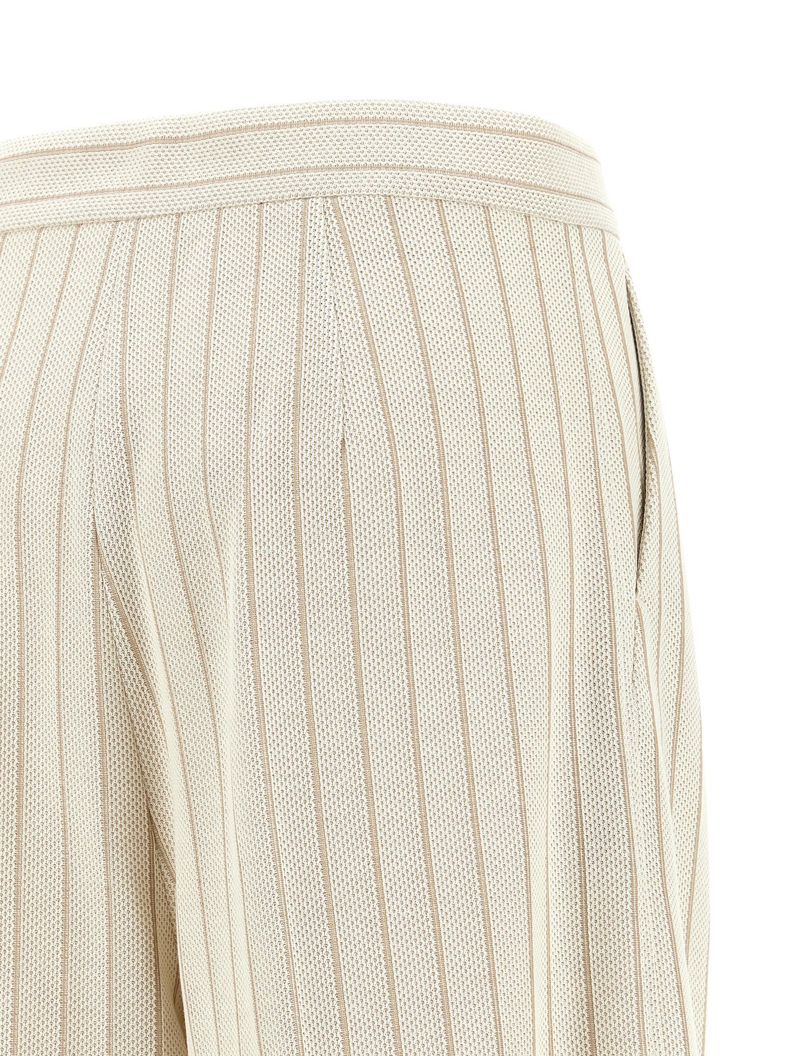 Max Mara White Cotton Casual Pants